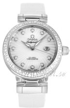 Omega Ladymatic MOP, White Dial Croco Strap