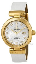 Omega Ladymatic MOP, White Dial Croco Strap