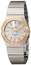 Omega Constellation Brushed 27 mm Rose Gold Steel Silver Dial