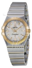 Omega Constellation Brushed 27 mm Yellow Gold Steel MOP Dial