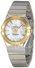 Omega Constellation Polished 27 mm Yellow Gold Steel MOP Dial