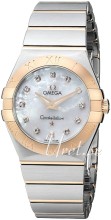 Omega Constellation Brushed 27 mm Rose Gold Steel MOP Dial