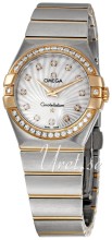 Omega Constellation Brushed 27 mm Rose Gold Steel MOP Dial