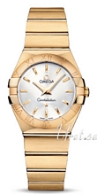 Omega Constellation Brushed 27 mm Yellow Gold Silver Dial