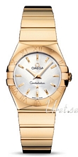 Omega Constellation Polished 27 mm Yellow Gold Silver Dial