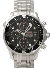 Omega Seamaster Diver Chronograph Black Dial Bracelet
