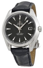 Omega Seamaster Aqua Terra Black Dial Leather