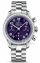 Omega Speedmaster Ladies Purple Dial Bracelet Diamond