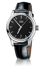 Oris Culture Classic Date Musta/Nahka �37 mm