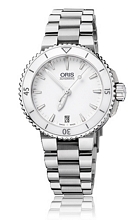 Oris Divers Aquis Date Valkoinen/Ter�s �36 mm