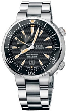Oris Diving Small Second Date Steel Black Dial