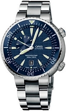 Oris Diving Small Second Date Steel Blue Dial