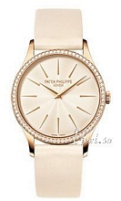 Patek Philippe Calatrava Beige Dial Satin Strap Patek Philippe Calatrava Beige Dial Satin Strap