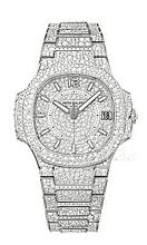 Patek Philippe Nautilus Diamond Dial White Gold Bracelet