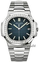 Patek Philippe Nautilus Blue Dial White Gold