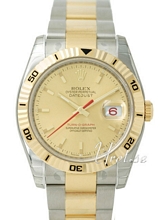 Rolex Datejust Turn-O-Graph Gold Dial Oysterlock Bracelet
