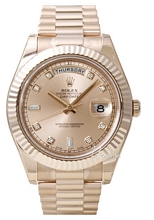 Rolex Day-Date II Rose Gold Rose Dial