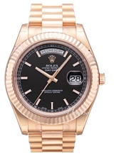 Rolex Day-Date II Rose Gold Black Dial