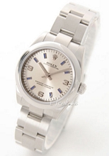 Rolex Perpetual Silver Dial Oyster Bracelet Midsize