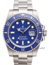 Rolex Submariner Blue Dial White Gold Bracelet