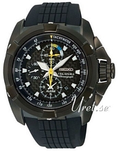 Seiko Velatura Black Dial Rubber Strap