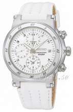 Seiko Chronograph Ladies Valkoinen/Nahka �37 mm