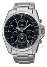Seiko Chronograph Musta/Ter�s �42 mm