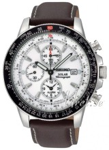 Seiko Chronograph Valkoinen/Nahka �41 mm