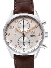TAG Heuer Carrera Heritage Chronograph Silver Dial Leather TAG Heuer Carrera Heritage Chronograph Silver Dial Leather