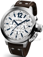TW Steel Ceo Canteen White Dial Leather Strap TW Steel Ceo Canteen White Dial Leather Strap
