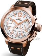 TW Steel Ceo Canteen White Dial Leather Strap TW Steel Ceo Canteen White Dial Leather Strap
