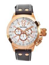 TW Steel Ceo Canteen White Dial Leather Strap TW Steel Ceo Canteen White Dial Leather Strap