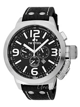 TW Steel Canteen Black Dial Leather Strap
