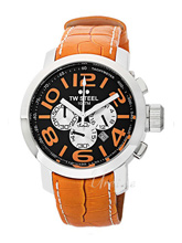 TW Steel Grandeur Quartz Black Dial Croco Strap TW Steel Grandeur Quartz Black Dial Croco Strap