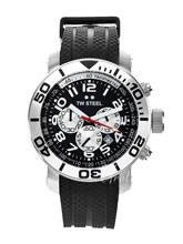 TW Steel Grandeur Diver Black Dial Rubber Strap