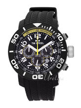 TW Steel Grandeur Diver Black Dial Rubber Strap