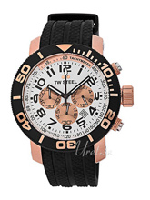 TW Steel Grandeur Diver White Dial Rubber Strap