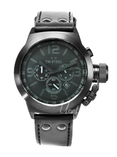 TW Steel Canteen Black Dial Leather Strap