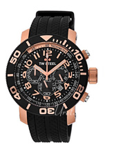 TW Steel Grandeur Diver Black Dial Rubber Strap