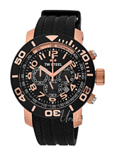TW Steel Grandeur Diver Black Dial Rubber Strap